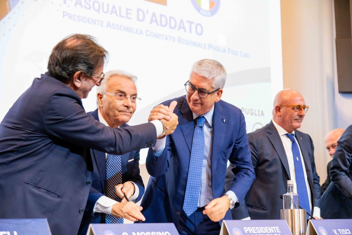 Quadriennio 2025-2028: Vito Tisci rieletto Presidente del Comitato Regionale al termine dell’Assemblea Ordinaria Elettiva della LND Puglia