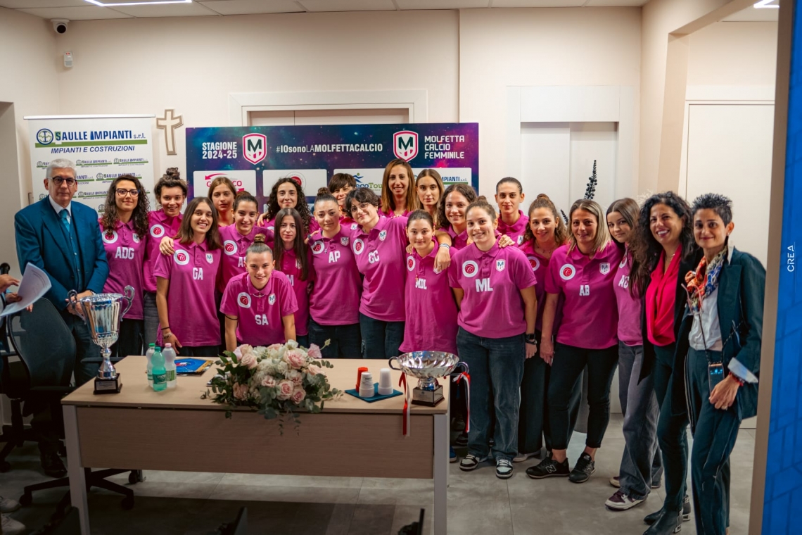 Il Presidente Tisci alla presentazione della Molfetta Calcio Femminile